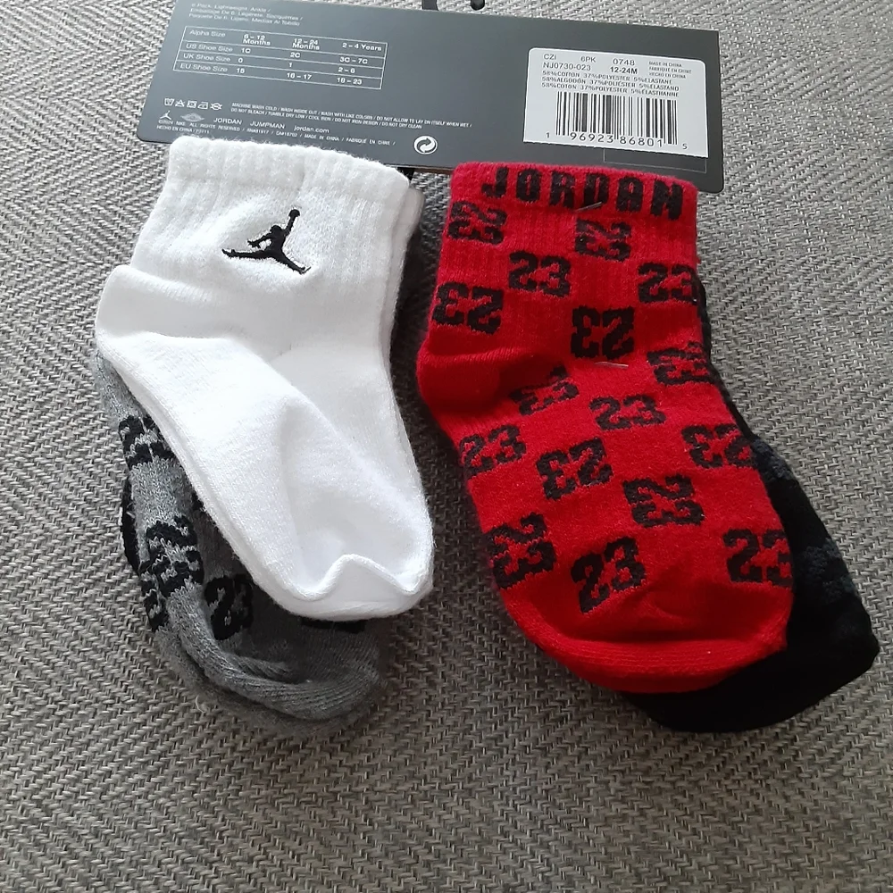 NIKE AIR JORDAN Kids Socks ( 6pk )